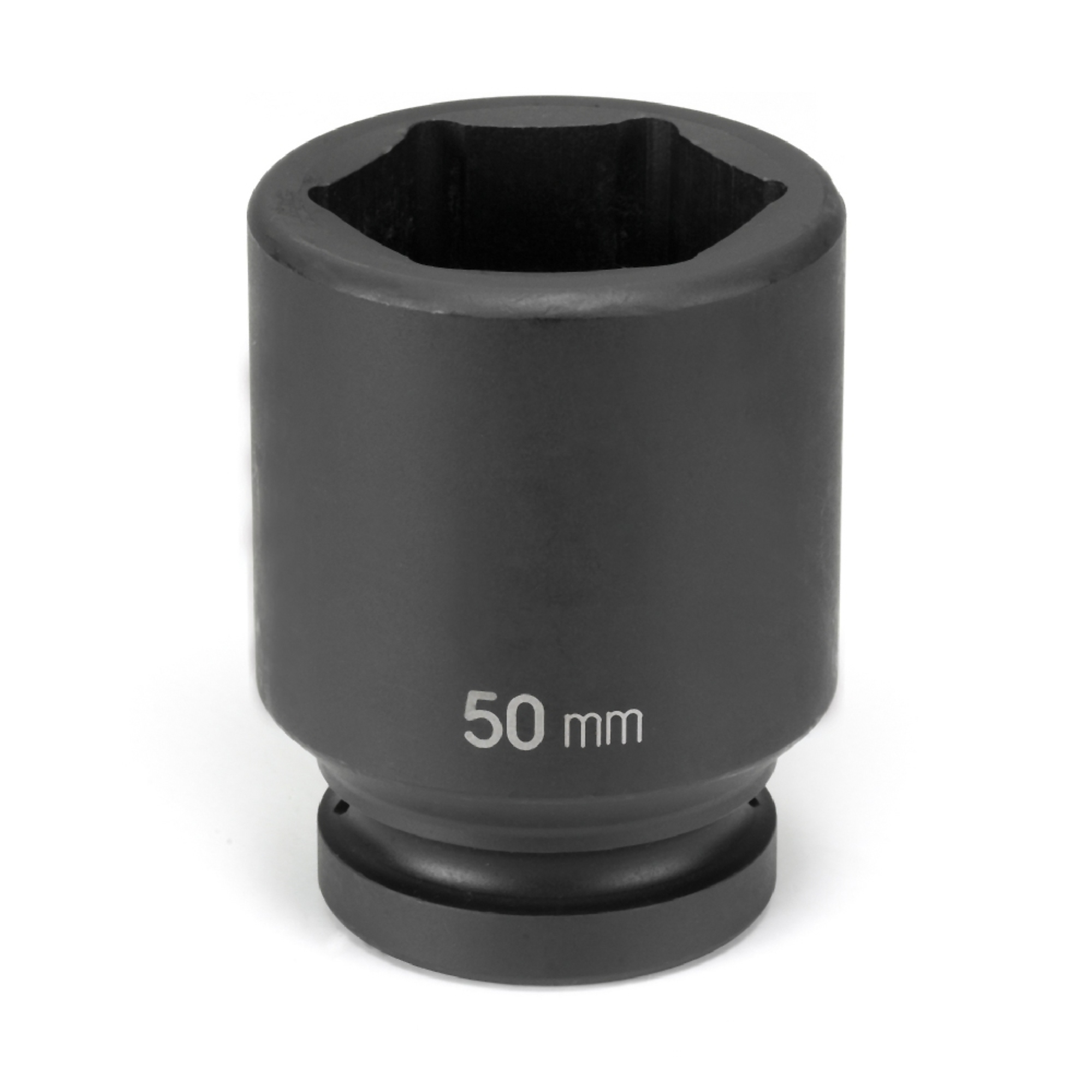 Grey Pneumatic Impact Socket — 55mm, 1in. Drive, 6-Point, Black, Model# GRE4055M